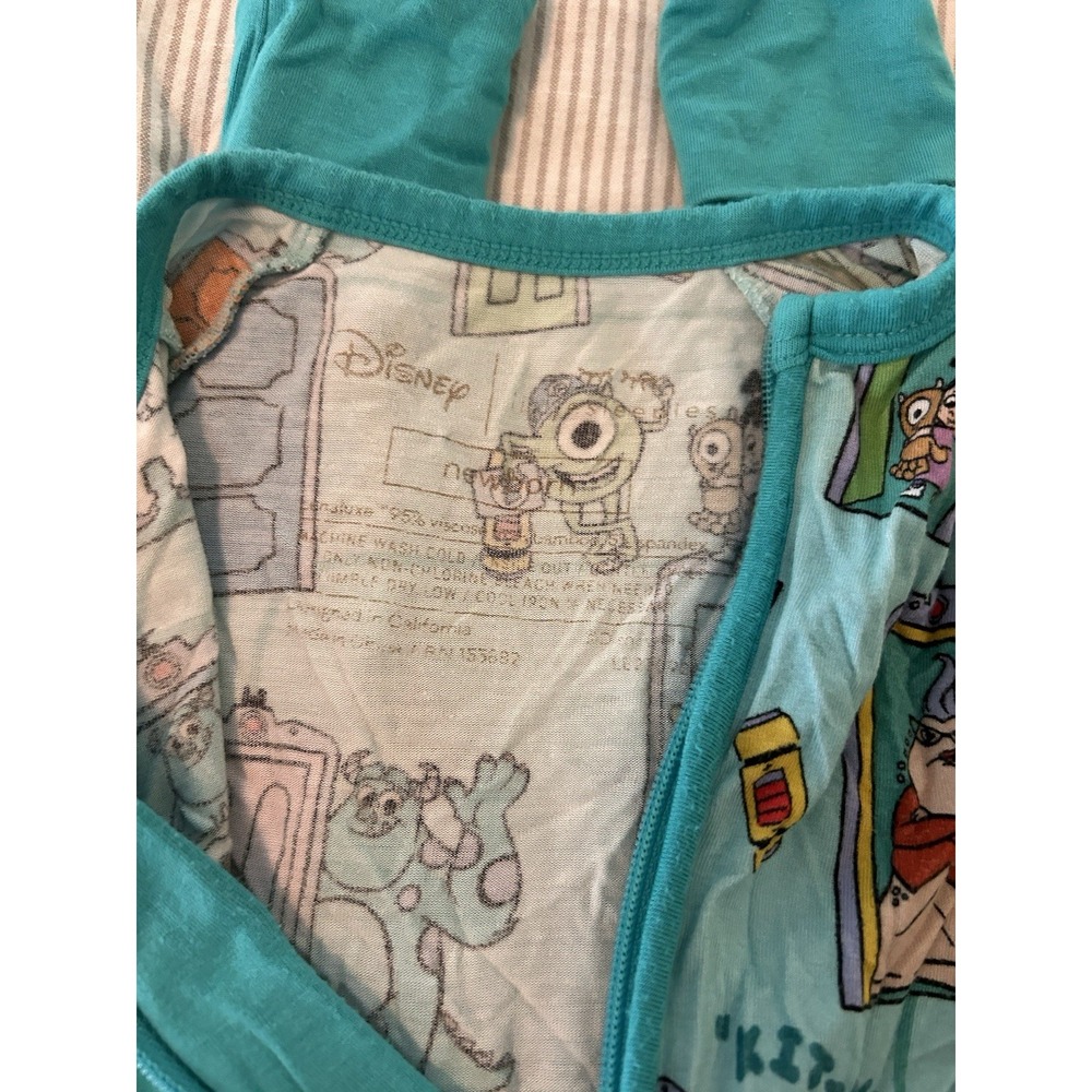 Little Sleepies Zippy Newborn Monsters Inc Scream Team Disney Bamboo Long Sleeve - Picture 5 of 10
